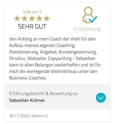Sebastian Krämer Kundenerfahrung