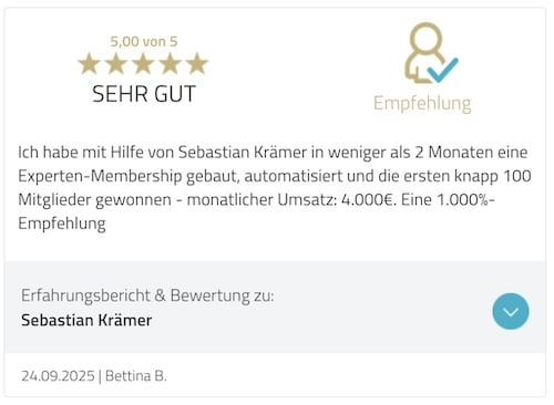 Testimonial Sebastian Krämer Membership